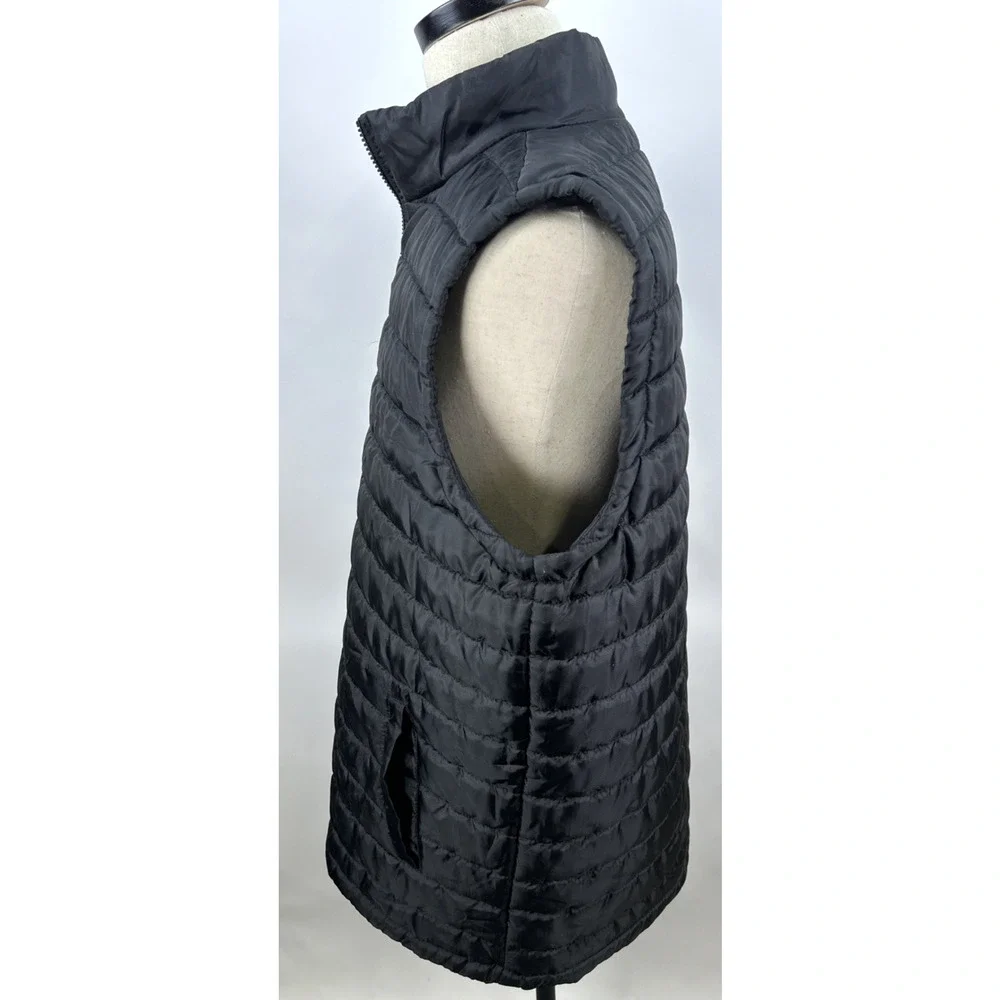 Mens Jackson Hole Puffer Quilted Vest Zipper Front Outerwear Pockets Black Large